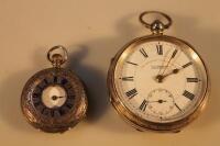A J.G.Graves of Sheffield Express English Lever silver pocket watch and a small ladies silver half h