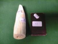 A faux whale's tooth thermometer and a Yorkshire Penny Bank Savings Book