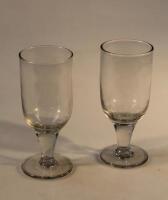 Two 19thC plain rummer glasses