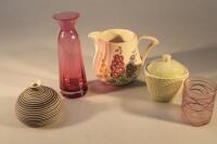 Art pottery and glassware