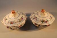 A pair of Ridgeways transfer printed tureens.