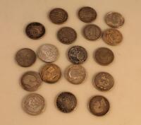 Various George III and later one shilling pieces.