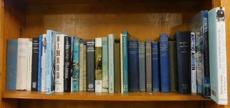 Various books relating to Antarctic expeditions, etc., to include Giaever (John) The White Desert, Battye Ice Bound on Kolguev, Pease (Francis K) To the Ends of the Earth, etc. (1 shelf)