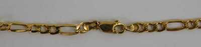 A flattened curb neck chain, yellow metal, stamped 375, 44cm long, 2.9g. - 2