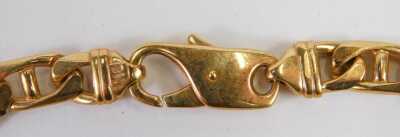 A 9ct gold identity bracelet, with rectangular curb links, 20cm long, 23.8g all in. - 2