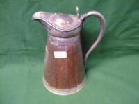 A 19thC ale jug and cover