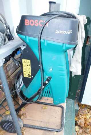 A Bosch 2000 AXT HP electric garden shredder.