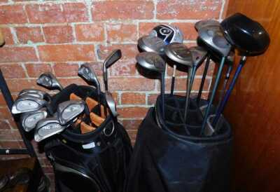 A Wilson golf bag, together with assorted golf clubs, and Ben Ross golf bag with Ping irons. - 2