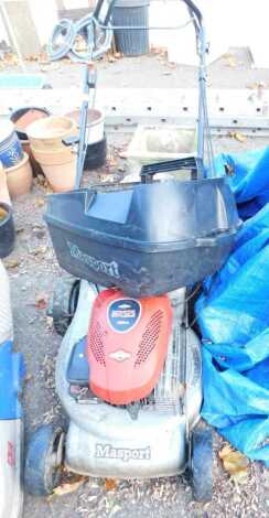 A Masport petrol lawnmower, with Briggs & Stratton 500 motor.