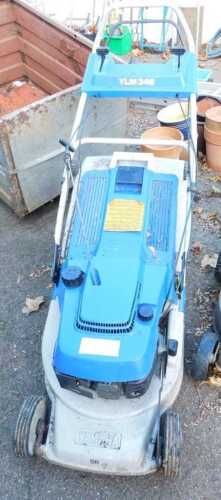 A Yamaha YLM346 petrol lawnmower.