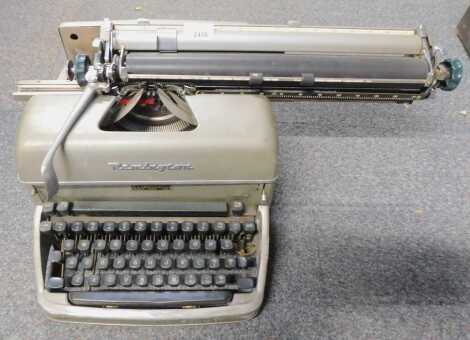 A Remington typewriter.