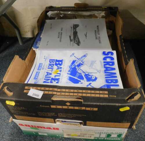 Various magazines relating to war and battle, to include Scramble, After the Battle, and Jets. (2 boxes)