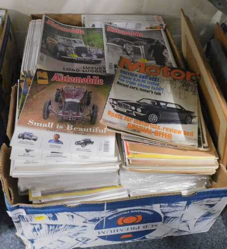 A group of automobile magazines. (2 boxes)