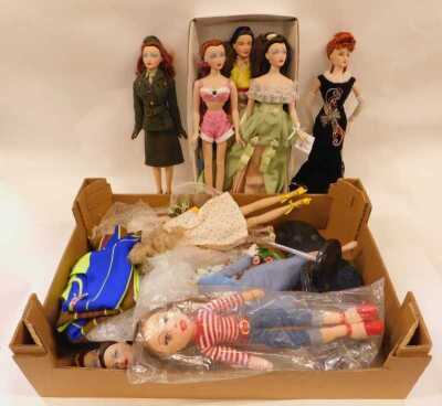 WITHDRAWN PRE SALE BY VENDOR.Jean Marshall Collection Dolls, and others including Hello Hollywood Hello, I Do, etc. (2 boxes)