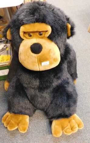 WITHDRAWN PRE SALE BY VENDOR.A large soft plush chimpanzee.