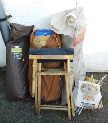 Camping related items, including a Wakefield Sherwood 550 tent, folding stool, etc. (a quantity)