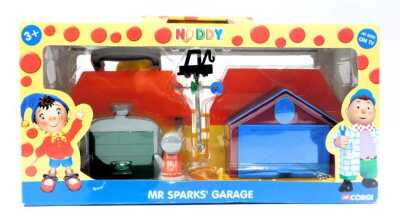 Corgi Noddy in Toyland diecast, including Toyland cars, Mr Milko's milk van, Noddy TY88508 Toyland train coaches and driver, and Mr Spark's garage. (3) - 3