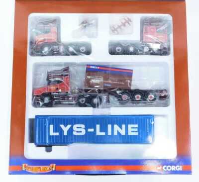 Corgi Hauliers of Renown 1:50 scale diecast limited edition Benton Bros of Boston and Immingham, including three tractor units, flatbed container trailer, CC99173, boxed. - 3