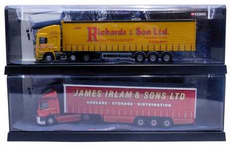 Corgi Modern Trucks 1:50 scale tractor and trailer unit, including James Irlam and Sons Limited, and Jack Richards and Son Limited, boxed. (2)