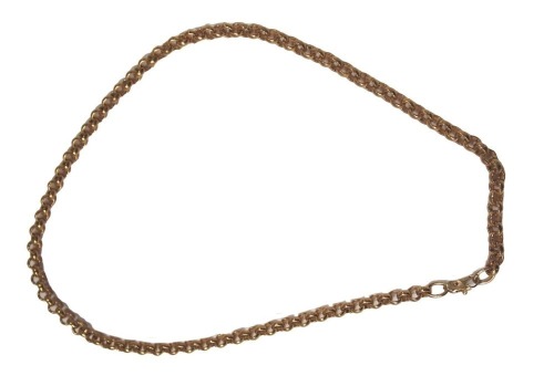 A heavy duty costume curb link neck chain, with clip clasp, 42cm long.