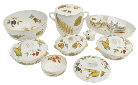 A quantity of Royal Worcester Evesham pattern porcelain, to include large two handled jar and cover, bowl, tureens, etc.