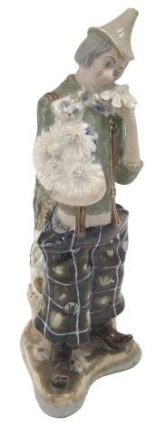 An Ingles Spanish porcelain clown figure.