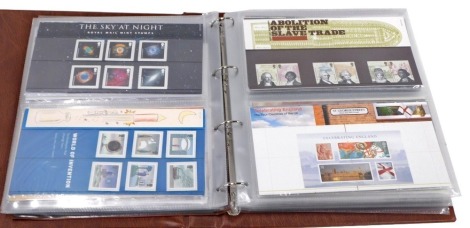 An album containing Royal Mail presentation packs, to include HM Queen's 80th Birthday, Christmas 2006, Diamond Wedding Anniversary 2007, Women of Distinction, and others, mainly 2000-2010. (1 album)