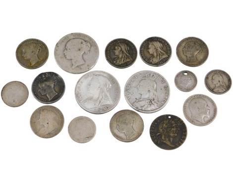 A quantity of British coins, mainly nickel silver, etc.