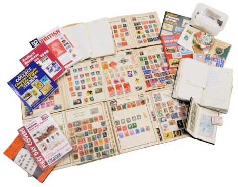 Stamps.- a box containing stock albums, a few interesting items, some mint Chinese specimens, hinge-mounted (qty)