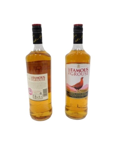 Two bottles of The Famous Grouse Blended Scotch whisky, 1 litre.