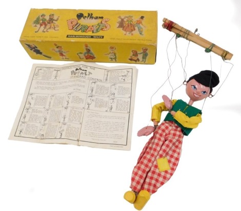 A Pelham standard puppet, The Dutch Boy, boxed.