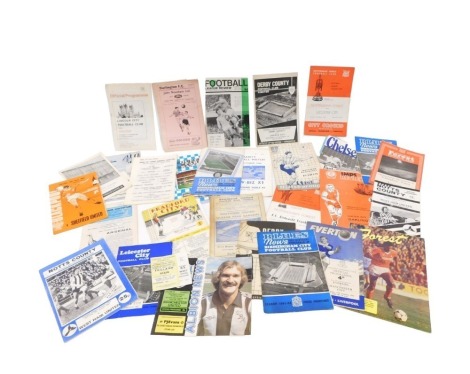 A quantity of vintage football programmes, comprising Nottingham Forest 1960s, West Bromwich, Chelsea, Queen's Park Rangers, Albion, and others. (a quantity)