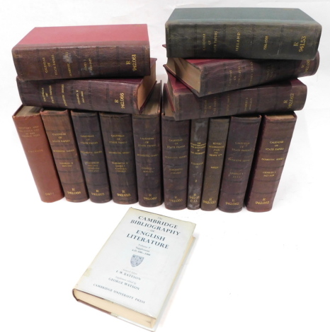 Calendar of State Papers, Domestic series, various editions, to include from the Reign of Charles I, Charles II, Elizabeth I, etc., published by Longman and Co London 1873. (12)