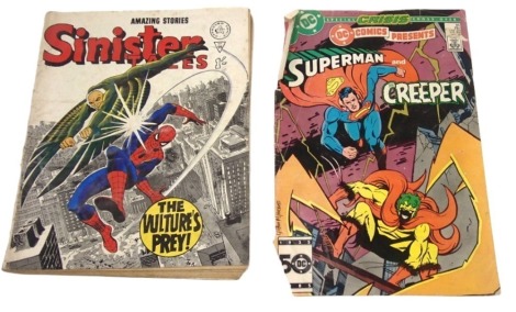 Sinister Tales Amazing Stories approved comic, issue 99, and a DC comics Superman and Creeper cover issue 88. (2)