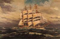 S Didszus. Sailing ship 'Pamir' in full sail