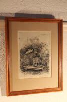 Four drypoint etchings after Hubert von Herkomer