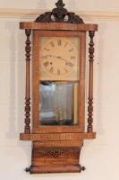 A late Victorian eight day Vienna style wall clock