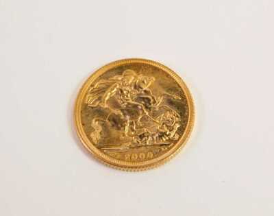 An Elizabeth II full gold sovereign dated 2000, in fitted box. - 2