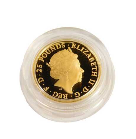 A Royal Mint Four Generations of Royalty 2018 ¼oz gold proof coin, with certificate of authenticity number 721, in presentation box.