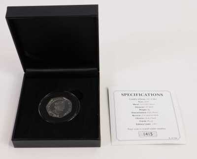 A HM The Queen's Coronation 65th Anniversary 1953-2009 silver proof fifty pence piece, limited edition number 1415/1953, with a certificate, in a presentation box. - 3