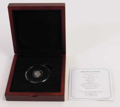 A Platinum Wedding Anniversary silver proof one penny coin, limited edition 51/995, with certificate of authenticity, in presentation box. - 3