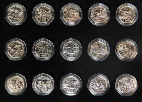 The D-Day 80th Anniversary 50p coin collection, with certificate, in a presentation box.