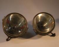 CAV. A pair of lamps with bevel glass stirrups