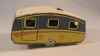 A Mettoy tin plate caravan.