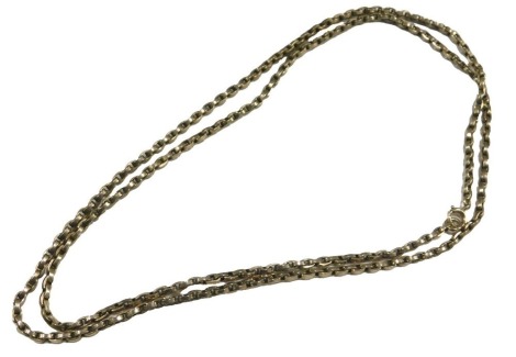 A 9ct gold cable link neck chain, on a bolt ring clasp, 16.9g.