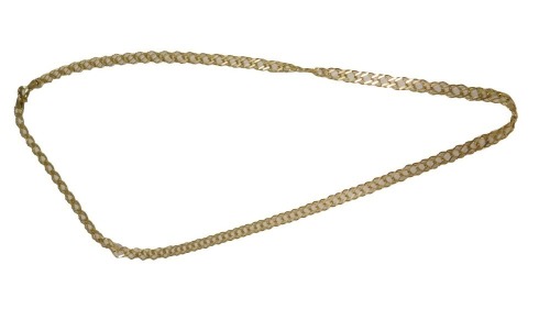 A fancy link neck chain, on a bolt ring clasp, stamped 375, 5.0g.