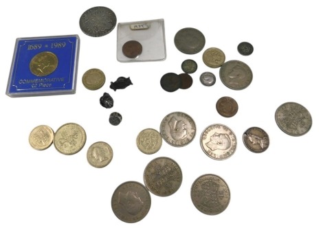 A quantity of coins, to include a Marie Theresa Thaler bearing date 1780.