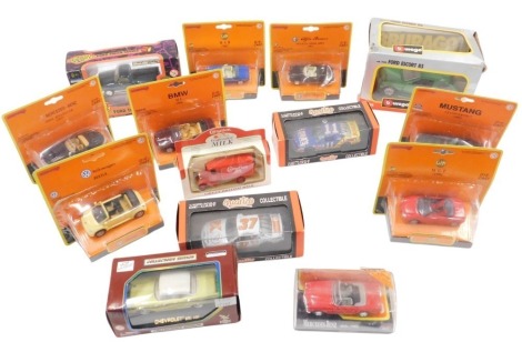 A group of Burago diecast vehicles, to include a Suzuki Vitara, Fiat Cinqucento rally, Ford Sierra GRA, further diecast vehicles, etc. (a quantity)