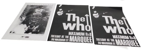 Three Who 1990s posters, one for Maximum RNB, the other Quadrophenia.