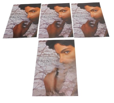 Three original London bus tube station posters for Prince album Musicology 2004.